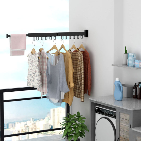 Rebrilliant Clothes Drying Rack, Wall Mounted Laundry Drying Rack